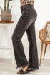 Raw Hem Straight Leg Jeans